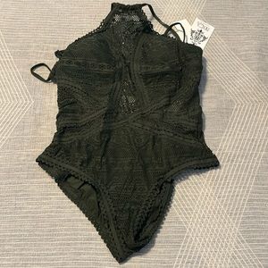 Olive green swimsuit
